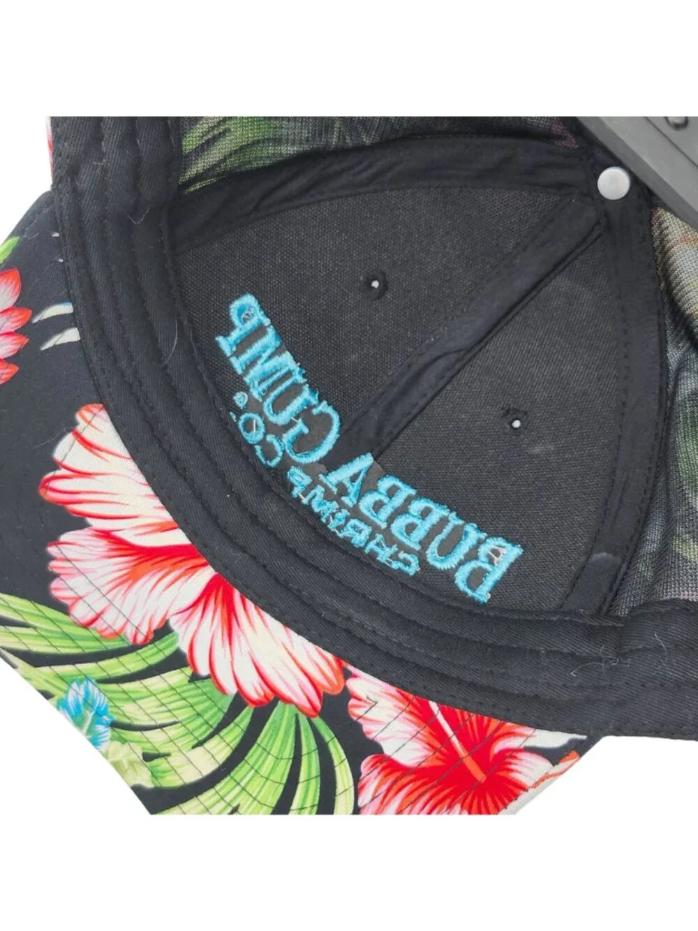 Bubba Gump Shrimp Company Hawaiian Floral Tropical Snapback Hat Embroidered